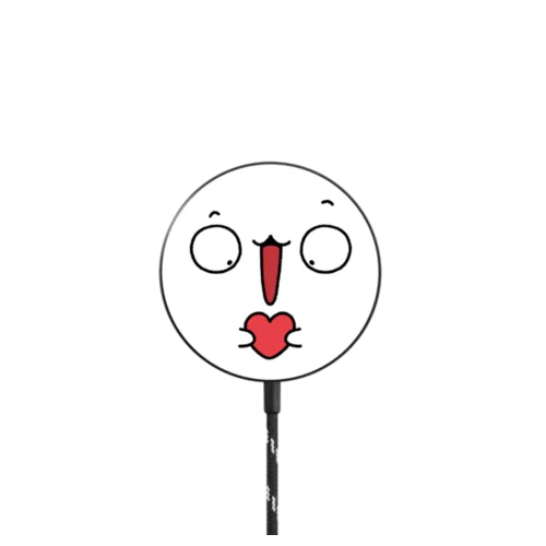 Bread Face |   / PowerThru Magnetic Wireless Charger MagSafe Compatible / Black | Image 1