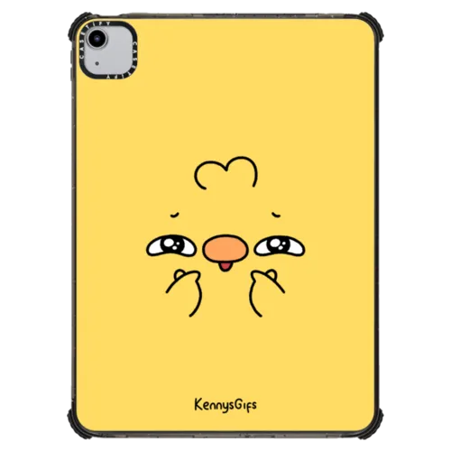 Birb Face | iPad Air (4th/5th gen) / iPad Impact Case / Black | Image 1