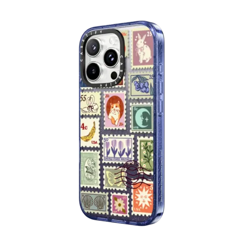 Stamp Collection | iPhone 16 Pro Max / Impact Case MagSafe Compatible / Glitter Indigo | Image 2