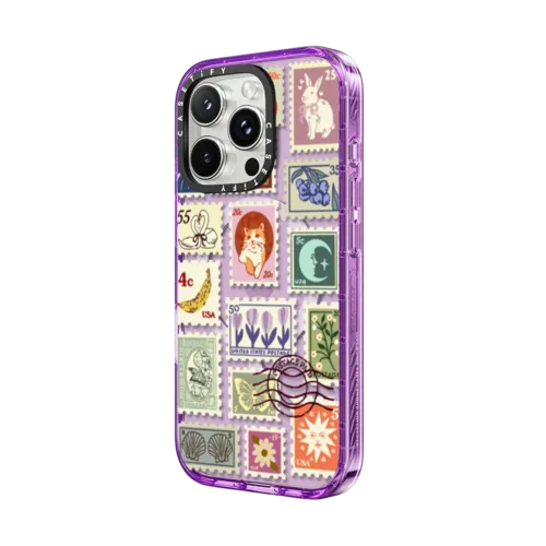 Stamp Collection | iPhone 16 Pro / Impact Case MagSafe Compatible / Purple | Image 2