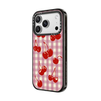 Cherry Gingham | iPhone 17 Pro Max / Impact Case MagSafe Compatible / Black | Image 2