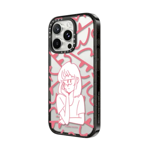 CRAZY PATTERN GIRL | iPhone 16 Pro Max / Impact Case / Black | Image 2