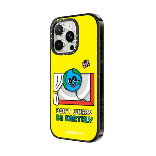 DON'T WORRY BE EARTHLY | iPhone 16 Pro Max / Impact Case MagSafe Compatible / Black | Image 2