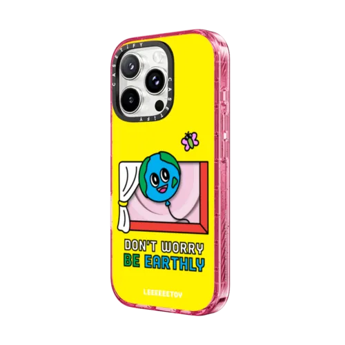 DON'T WORRY BE EARTHLY | iPhone 16 Pro Max / Impact Case MagSafe Compatible / Pink Fizz | Image 2