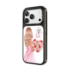 Lady with flowers (blonde) | iPhone 18 Pro Max / Impact Case MagSafe Compatible - Glossy / Glossy Black | Image 2