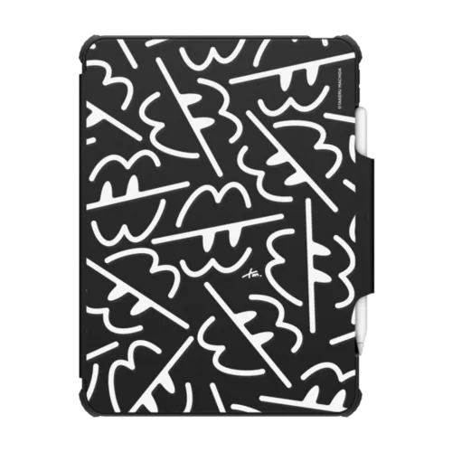 CRAZY PATTERN LOGO | iPad Pro 11-inch (3rd/4th gen) / iPad Impact Folio Case / Black | Image 1