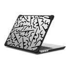 CRAZY PATTERN LOGO | MacBook Pro 14-inch (M1 - M5) / MacBook Bounce Case / Black | Image 1