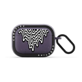 Black & White Drip | AirPods Pro 2 / Earbuds Bounce Case / Matte Deep Purple | Image 1
