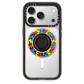 Rainbow Waves | Snappy Ring Holder / Snappy Mirror Ring Holder MagSafe Compatible / Silver | Image 1