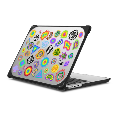 Shape Stickers | MacBook Pro 14-inch (M1 - M5) / MacBook Bounce Case / Black | Image 1