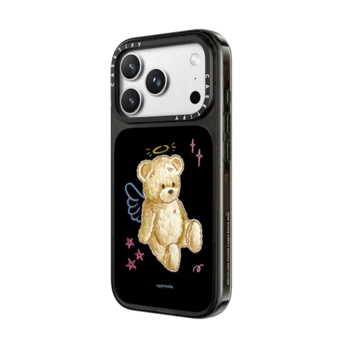Angel Teddy Bear | iPhone 18 Pro / Impact Case MagSafe Compatible - Glossy / Glossy Black | Image 2