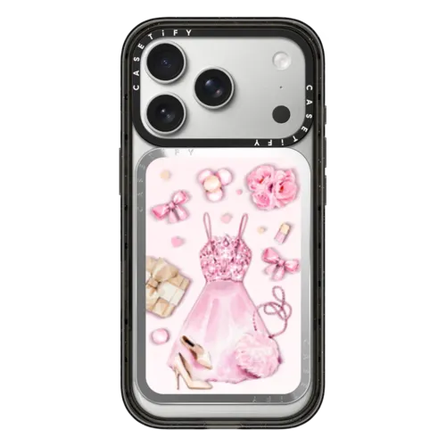 Pink clothes set | Snappy Cardholder Stand / Snappy Mirror Cardholder Stand MagSafe Compatible / Silver | Image 1