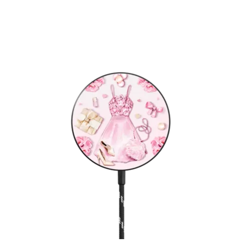Pink clothes set |   / PowerThru Magnetic Wireless Charger MagSafe Compatible / Black | Image 1
