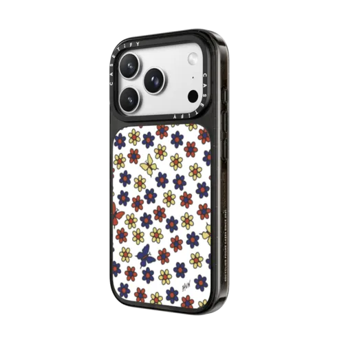 BUTTERFLY DAISY | iPhone 18 Pro Max / Impact Case MagSafe Compatible - Glossy / Glossy Black | Image 2