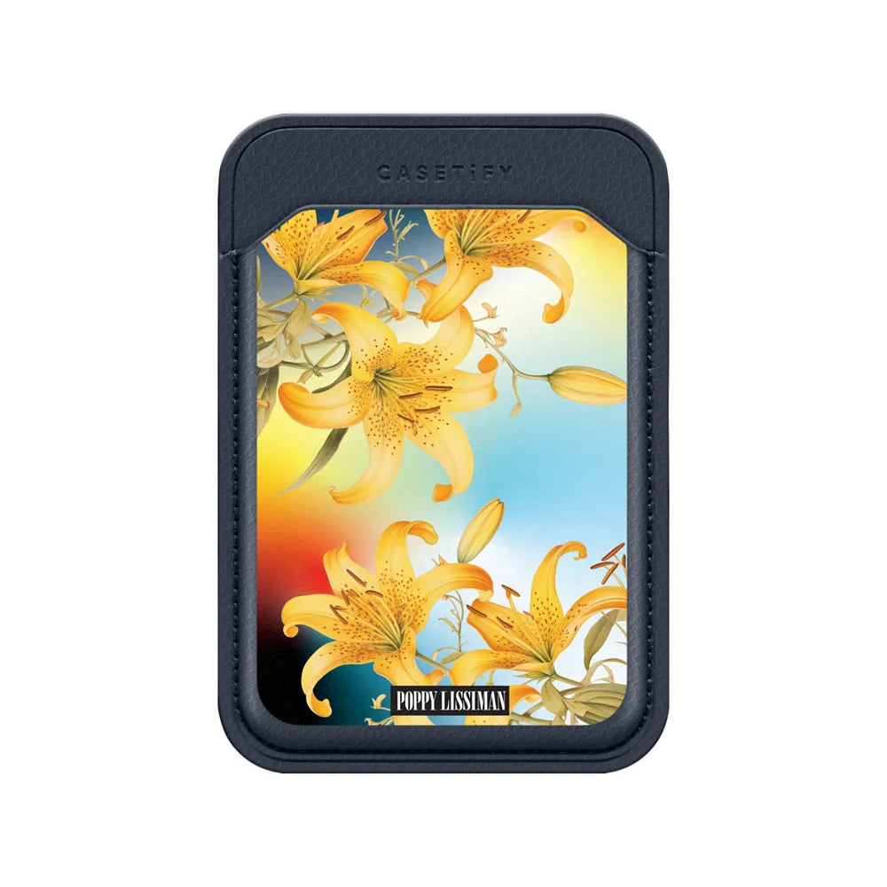 Yellow Lilies Snappy Leather Wallet