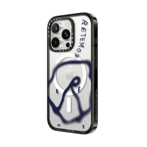 RETEM03 Glitch Purple Logo Case | iPhone 16 Pro Max / Impact Case MagSafe Compatible / Black | Image 2