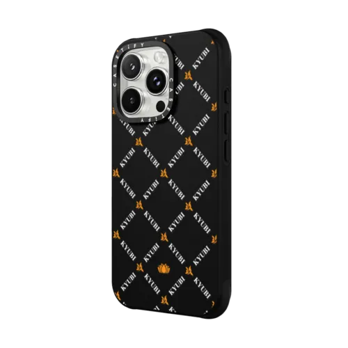 KYUBI Cross on Leather | iPhone 16 Pro Max / BioVeg Case MagSafe Compatible / Black | Image 2