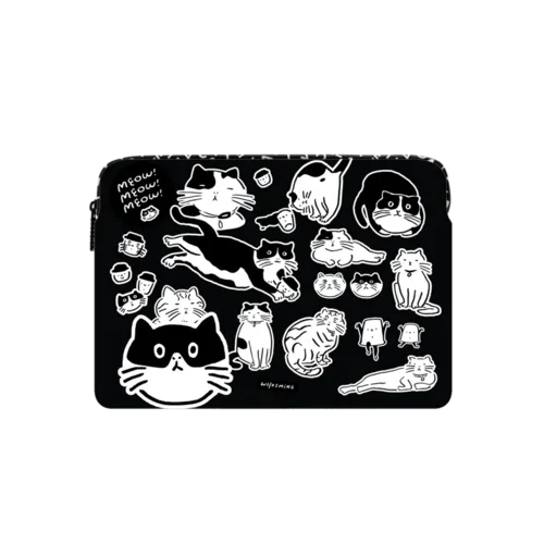 MEOW! MEOW! MEOW! | Small (13") / Impact Laptop Sleeve / Multicolor | Image 1