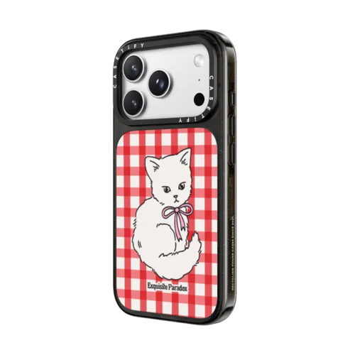 Kitten Ribbon | iPhone 18 Pro Max / Impact Case MagSafe Compatible - Glossy / Glossy Black | Image 2