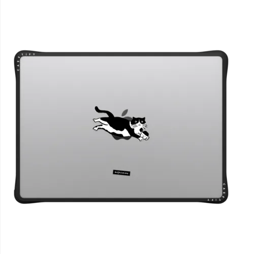 CAT LOVES COFFEE | MacBook Pro 14-inch (M1 - M5) / MacBook Impact Case / Black | Image 2
