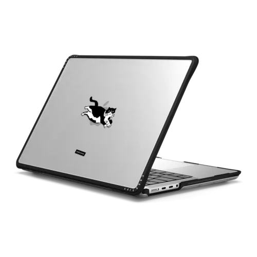 CAT LOVES COFFEE | MacBook Pro 14-inch (M1 - M5) / MacBook Impact Case / Black | Image 1