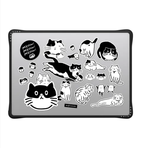 MEOW! MEOW! MEOW! | MacBook Pro 14-inch (M1 - M5) / MacBook Impact Case / Black | Image 2