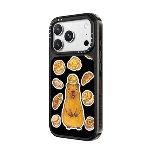 Capybara HK Bread | iPhone 18 Pro Max / Impact Case MagSafe Compatible - Glossy / Glossy Black | Image 2
