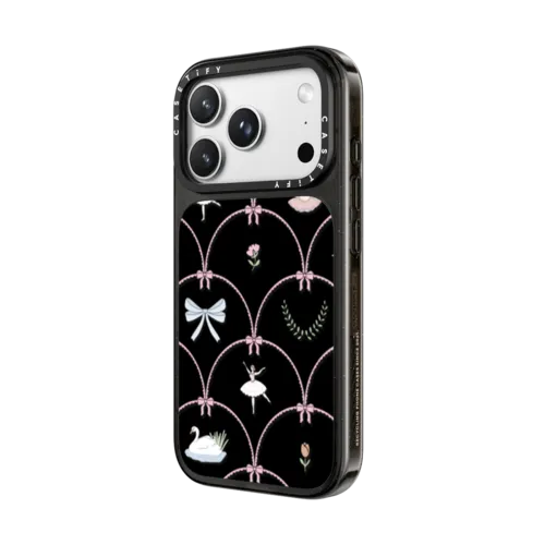 Ballerina Pattern | iPhone 18 Pro Max / Impact Case MagSafe Compatible - Glossy / Glossy Black | Image 2