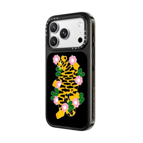 FLOWER TIGER | iPhone 18 Pro Max / Impact Case MagSafe Compatible - Glossy / Glossy Black | Image 2
