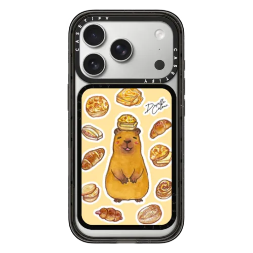 Capybara HK Bread | Snappy Cardholder Stand / Snappy Cardholder Stand MagSafe Compatible / Black | Image 1