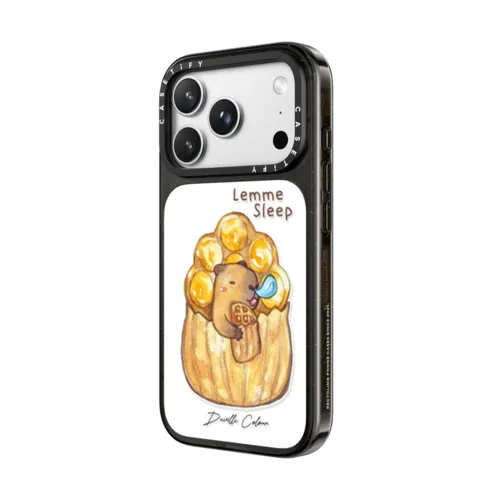 Capybara Egg Puff | iPhone 18 Pro Max / Impact Case MagSafe Compatible - Glossy / Glossy Black | Image 2