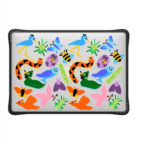 BUGS N' BIRDS | MacBook Air 13-inch (M1 / Intel) / MacBook Impact Case / Black | Image 2