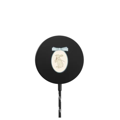 Bunny Cameo |   / PowerThru Magnetic Wireless Charger MagSafe Compatible / Black | Image 1