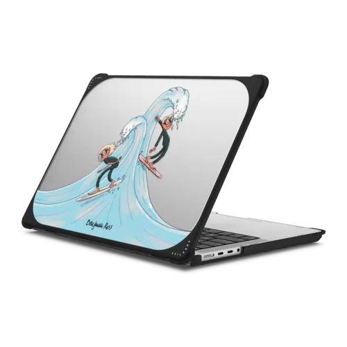 Surf's Up | MacBook Pro 14-inch (M1 - M5) / MacBook Bounce Case / Black | Image 1