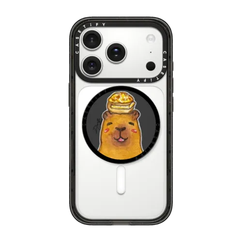 Capybara HK Bread | Snappy Grip Stand / Snappy Grip Stand MagSafe Compatible / Black | Image 1