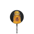Capybara Egg Puff |   / PowerThru Magnetic Wireless Charger MagSafe Compatible / Black | Image 1