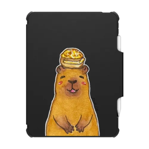 Capybara HK Bread | iPad Pro 12.9-inch (5th/6th gen) / iPad Impact Folio Case / Black | Image 1