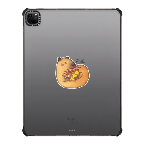 Capybara HK Street Food | iPad Pro 12.9-inch (5th/6th gen) / iPad Impact Case / Black | Image 1