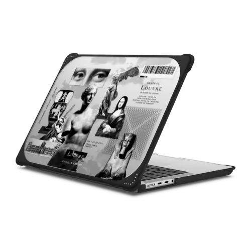 Louvre Patchwork Laptop Case | MacBook Pro 14-inch (M1 - M5) / MacBook Bounce Case / Black | Image 1