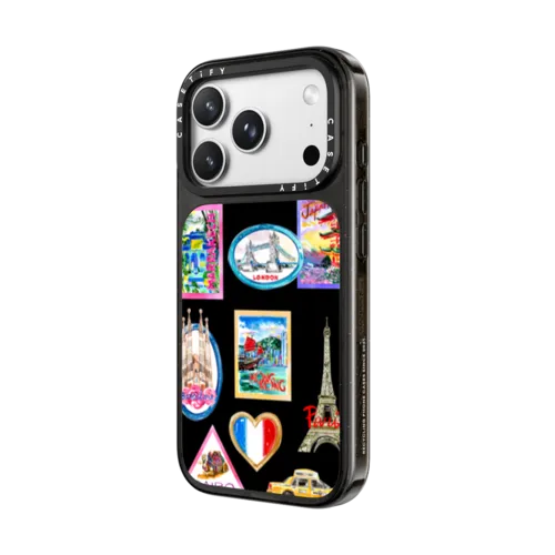Vintage Luggage Stickers | iPhone 18 Pro Max / Impact Case MagSafe Compatible - Glossy / Glossy Black | Image 2