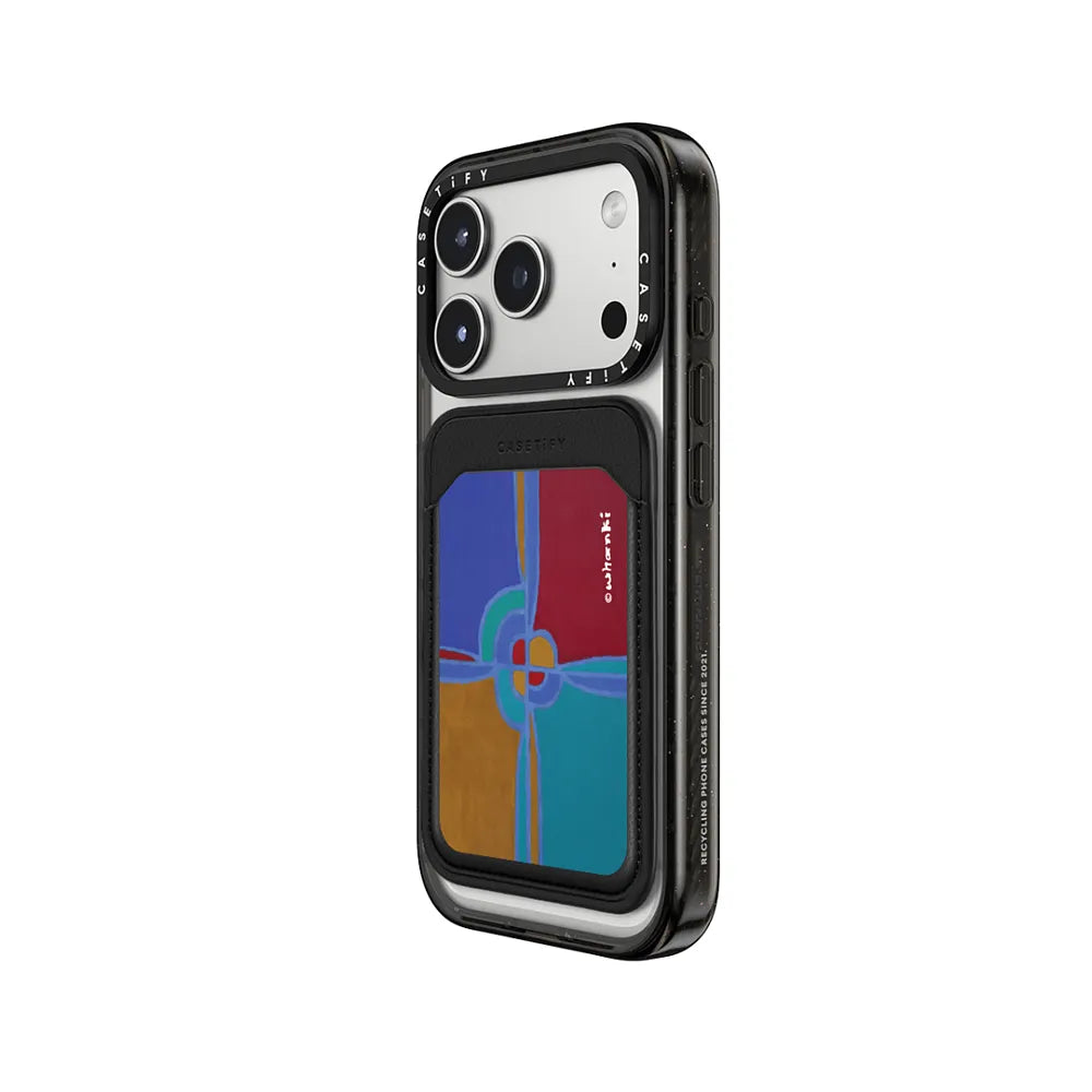 Whanki Cross Composition Snappy Leather Wallet