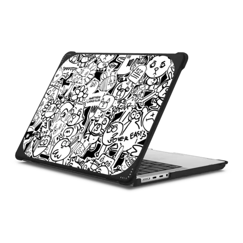 Collage | MacBook Pro 14-inch (M1 - M5) / MacBook Bounce Case / Black | Image 1