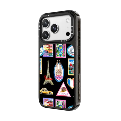 Vintage Luggage Stickers | iPhone 18 Pro Max / Impact Case MagSafe Compatible - Glossy / Glossy Black | Image 2