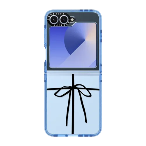 WRAPPED IN A BOW | Galaxy Z Flip6 / Impact Case / Baby Blue | Image 1