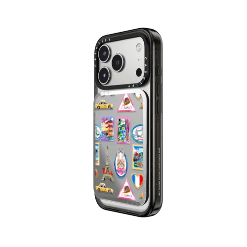 Vintage Luggage Stickers | Snappy Cardholder Stand / Snappy Mirror Cardholder Stand MagSafe Compatible / Silver | Image 2