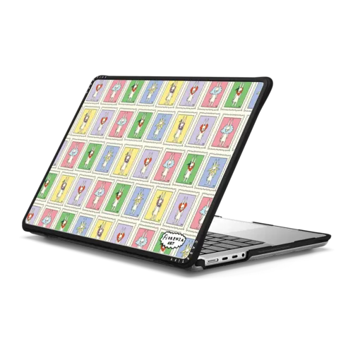 stamp bun collection | MacBook Pro 14-inch (M1 - M5) / MacBook Impact Case / Black | Image 1