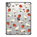 ducks and strawberries | iPad Pro 13-inch (M4/M5) / iPad Impact Case / Black | Image 1