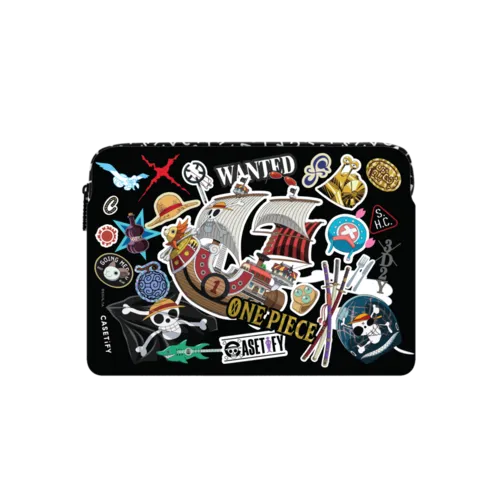 ONE PIECE 25th Straw Hat Crew Sticker Laptop Sleeve | Small (13") / Impact Laptop Sleeve / Multicolor | Image 1
