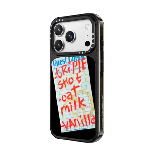 Triple Shot Oat Milk Vanilla | iPhone 18 Pro Max / Impact Case MagSafe Compatible - Glossy / Glossy Black | Image 2