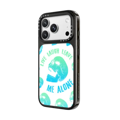 Live Laugh Leave - Blue | iPhone 18 Pro Max / Impact Case MagSafe Compatible - Glossy / Glossy Black | Image 2